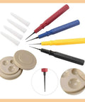 Watch Repair Tool Kit With Four Pro Grade Oil Pins And Oil Cup For Watchmakers And Clocks, Oiler Pen Needles In Small To Large Sizes