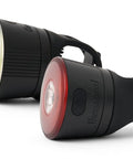 Traveler 2.0 Magnetic Bike Light Headlight For Bicycles And E Bikes High Lumen Rechargeable LED black front and red rear view