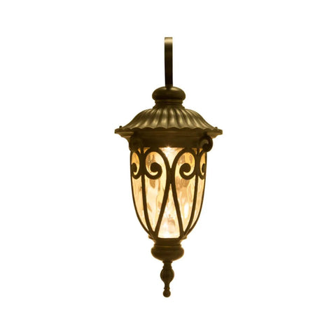 Viviana Collection Outdoor LED Wall Lantern in Oil Rubbed Bronze Finish, ornate design glowing, energy efficient and weatherproof