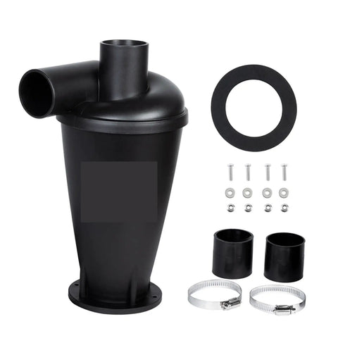 Ultimate Garage Upgrade Featuring This Heavy Duty Cyclone Dust Collector Separator For Shop Vacs with mounting accessories.