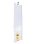 Rock Solid Programmable Rf Signal Conditioner Featuring Premium Aluminum Build, side view showing SMA female connector.