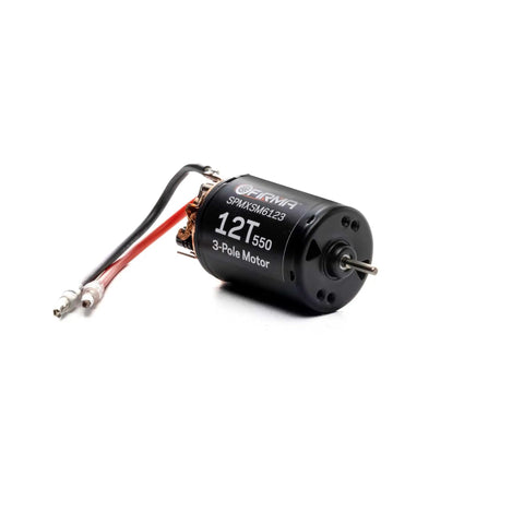 Smart Firma 12T Rebuildable 550 3-Pole Brushed RC Motor For 1/10 Scale RC Cars with adjustable timing feature.