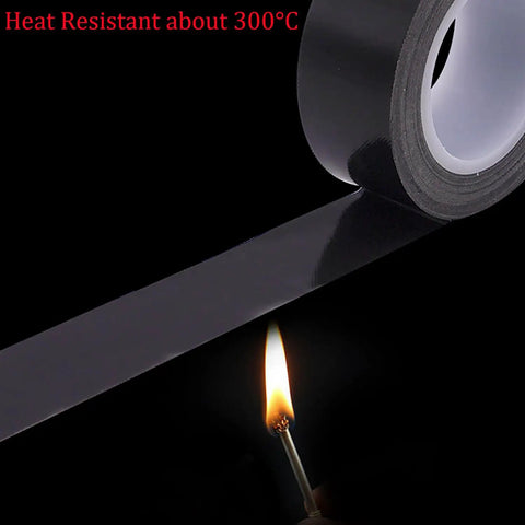 Heavy Duty PTFE Heat Resistant Tape For Transfer And Insulation, 25mm Wide By 10m Roll, Black Film Adhesive Tape near flame