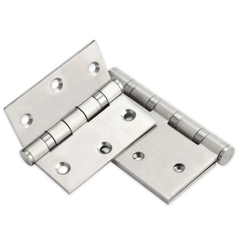 10 Pack 3.5 Inch Square Stainless Steel Folding Butt Door Hinges For Home Furniture Hardware DIY Inside And Exterior Doors
