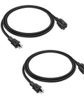 Two Pack 3 Foot Outdoor Extension Cord 16 AWG SJTW Heavy Duty Power Cable 3 Prong NEMA 5-15P To NEMA 5-15R For Indoor And Outdoor Use ETL Listed Weather Resistant And Flexible