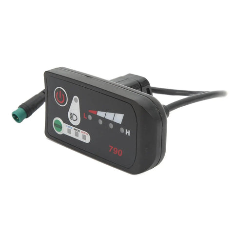 Electric Bike LED Power Display Panel For 22.2mm Handlebars Waterproof 5P Plug Dope Mod Meter For 36V E Bikes Scooters And More Clear Battery Readout Durable Easy Install