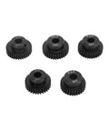 Five Piece RC Pinion Gear Set For 1 To 10 Scale Cars, 48DP 5.0mm Pinions In 30T 31T 32T 33T 34T, High Hardness CrMo Alloy Steel