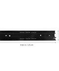Two Pack 10 Inch Full Extension Ball Bearing Drawer Slides Side Mount Built Tough Heavy Duty Thickened Drawer Runners with dimensions