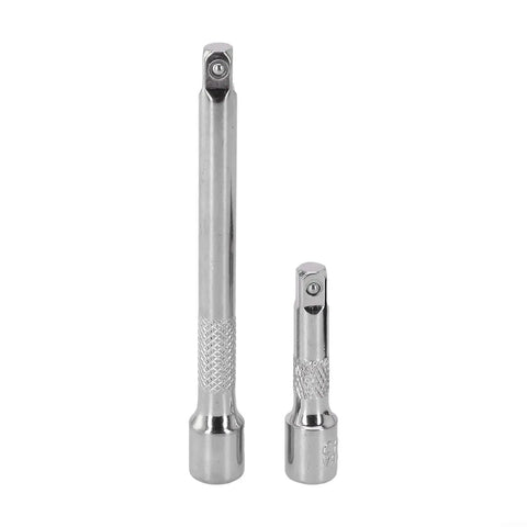 Two chrome vanadium steel extension bars from Grab and Go Extension Bar Set for Ratchets, one half inch and one quarter inch drive.