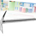 Stainless Steel Double Use Garden Hoe With Lightweight Handle, ideal for planting and weeding, shown with a durable silver finish.