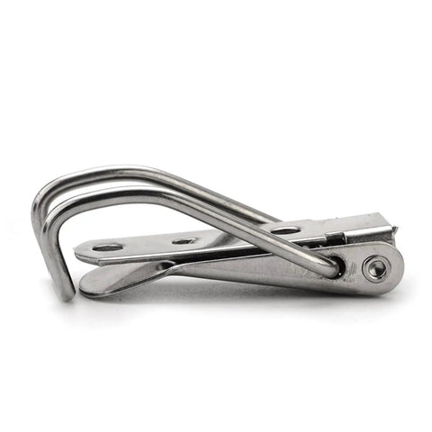 Heavy Duty Mild Steel Cabinet Hasp Lock Kit With Spring Loaded Toggle Latch 74 By 20 side view