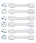 No Drill Kid Proofing Locks For Cabinets And Drawers 6 Pack Adjustable Baby Proofing Straps With Strong 3M Adhesive