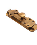 Door Window Gate Garage Security Snap Lock Sliding Bolt Zinc Alloy Buckle in antique brass color, designed for secure locking.