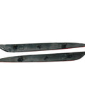 Sleek Red Rear Bumper Reflectors For Tesla Model 3 2017 Through 2022 Clean Lines showing underside with mounting clips.