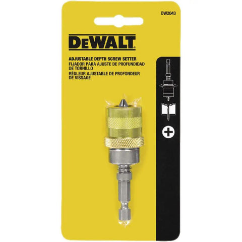 Non Magnetic Adjustable Screw Depth Setter With Hex Shank Pro Grade Tool in retail packaging
