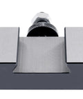 Front view of Accusize BXA turning and facing tool holder for 5/8 in tools, metal gray with knurled adjuster