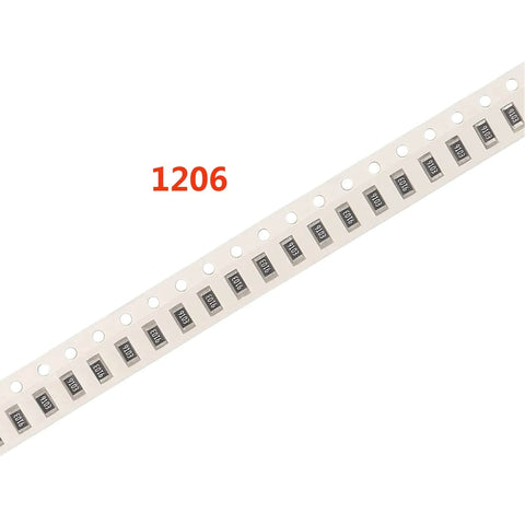 Massive SMD Resistor Kit With 4500Pcs 1206 0805 And 0603 Chip Resistors, 60 Values From 0 Ohm To 10 Mega Ohm, on tape reel