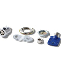 Heavy Duty Tubular Cam Locks Keyed Alike Cylinder Hardware with chrome zinc alloy cylinder, key, washers, and nuts for secure installations.