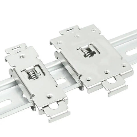 2 Pack 35mm DIN Rail Mount Brackets Stainless Steel Rail Fixing Clips Adapters For Single Phase Solid State Relays 2.54 By 1.73 Inches Durable Easy Install