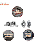 4 Pack Flange Mounted Pillow Block Bearings KPL001 12mm Bore Self Aligning Zinc Alloy Plummer Block for machinery applications