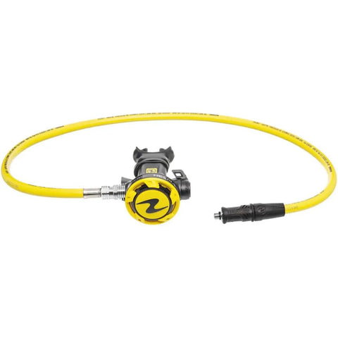 Compact Scuba Octopus Regulator For Easy, No Fuss Diving with high visibility yellow hose and interchangeable mouthpiece
