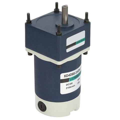High Power Dc Geared Motor With Hella Robust Metal Gears And Badass Torsion Capability For Effortless Adjustable Speed Control On Pro Grade Builds Reaching Eighty Five Rpm On Twenty Four Volts, 60w, 24v, strong shaft.