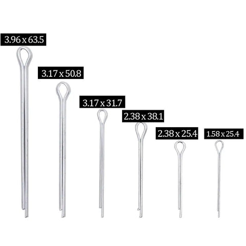 Ultimate 555-Piece Heavy Duty Cotter Pin Assortment Kit with Tough Zinc Plated Steel for Superior Corrosion Resistance
