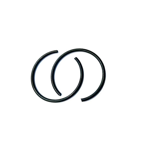 10 Pcs 1.8mm Spring Steel Round Wire Retaining Rings For Shaft OD 16mm To 101.5mm shown in black with a curved design.