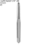 Left Hand Tap And Die Set For One Quarter Inch Twenty UNC Machine Threads, Pro Grade Tap, size 1/4 inch, 20 TPI