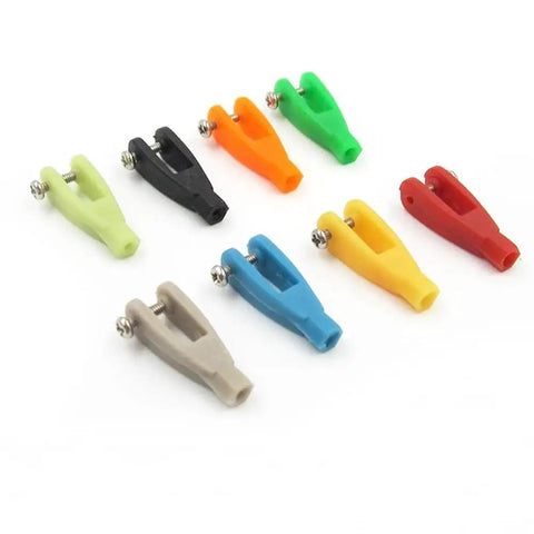 Colorful nylon RC servo linkage rod clevis couplers with screws for 2mm rods, for RC plane helicopter DIY model aircraft pushrod.