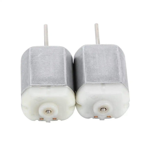 Two 22mm D-Shaft Door Lock Actuator Motors, 12V DC Flat Shaft Replacement for Car Doors, High RPM 11800 displayed together.