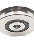 Beefy 2Pcs Stainless Steel Deep U Groove Pulley 8mm Inner Dia Wheel Bearings Wire Rope Pulley Bearing Steel Cable Pulley Load Bearing 431Kg For Industry Equipment, close-up
