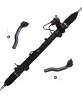Front 3 Piece Rack And Pinion Kit For 2007 2014 Ford Edge And Lincoln MKX Hydraulic Power Steering Replacement With Tie Rods Heavy Duty Build Plug And Play Ready To Install, rack and two tie rods