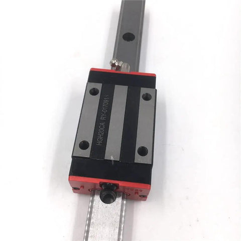 Beefy 500mm Long 25mm Linear Rail Guide Kit With HGR25 Rail And Two HGH25CAZAC Square Rail Blocks Preload Precision Heavy Load Support Ultra Smooth Glide For Precise Motion In CNC Automation And Bench Projects. HGR25 block on rail