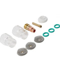 Pro Grade Stubby Gas Lens TIG Glass Cup Kit With 11 Pieces For TIG WP 17 18 26, including clear glass cups and sieve
