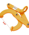 Heavy Duty Pallet Puller Clamp Workhorse With 2204 Lb Grabber Hook Steel Single Scissor Clamp Five Inch Jaw Opening For Forklift Chain And Stump Puller Non Slip Fixed Nuts Industrial Grade Tough Tool, 5 inch jaw