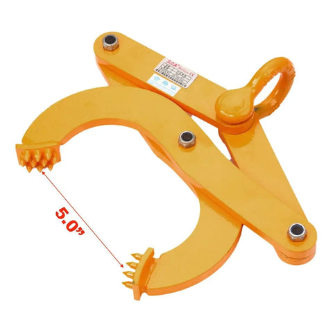 Heavy Duty Pallet Puller Clamp Workhorse With 2204 Lb Grabber Hook Steel Single Scissor Clamp Five Inch Jaw Opening For Forklift Chain And Stump Puller Non Slip Fixed Nuts Industrial Grade Tough Tool, 5 inch jaw