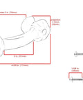 Diagram of Elegance Glass Collection Clear Glass Drawer Pull For Cabinets And Furniture with dimensions and mounting holes