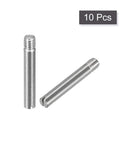 10 Pack M3 X 20mm Slotted Cylindrical Pins With External Thread, 304 Stainless Steel Dowel Pins For Furniture Cabinets And Shelves