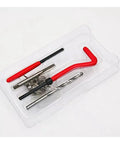 25 Piece Thread Repair Insert Kit For Damaged Auto Threads M6x1.0x8.0mm in plastic packaging with tools and inserts