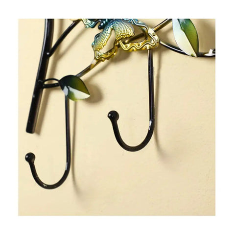Wall Mounted Coat Rack With Seven Sturdy Hooks Entryway Organizer For Jackets Keys And Bags Zero Hassle Install close-up of hooks