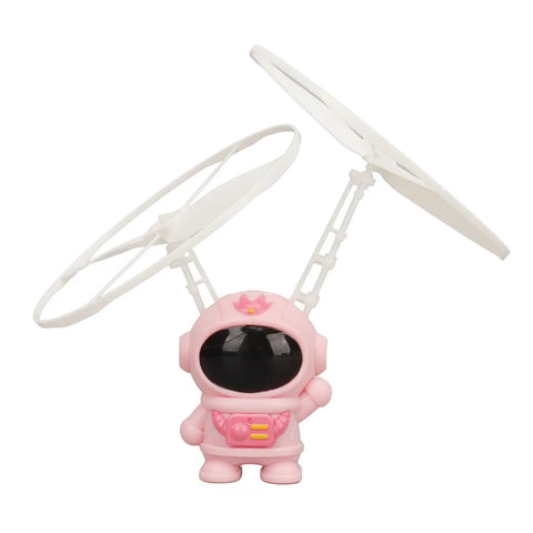Hand Controlled Flying Toy For Kids With Dual Blades USB Rechargeable Battery 75mAh Built In Light Up Fun For Indoor And Outdoor Play Pink