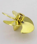 Five Blade Copper RC Boat Propeller 33mm M4 Impeller For Scale Marine Submarine Fishing Tug Boats Left Hand Rotation Durable Soldered Construction Pro Grade Long Lasting Performance For RC Boats And Model Ships