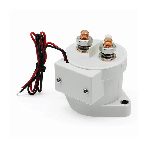 Heavy Hitter 200A DC Contactor Relay Switch For EV Charger Stations High Voltage Power Controller With Mini Breaker Protection, compact design.