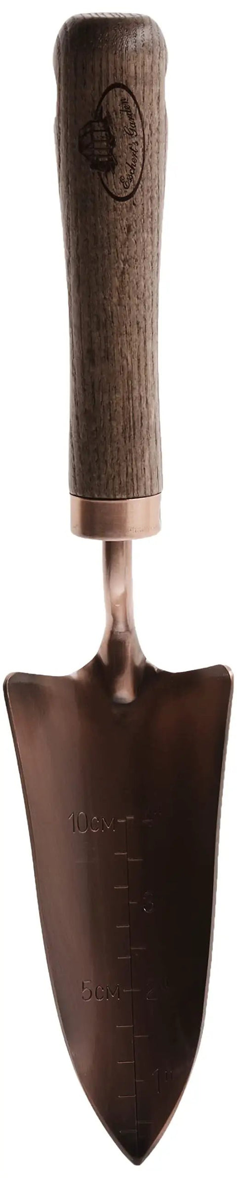 Copper Plated Transplanter Shovel With Wooden Handle And Leather Hanger Pro Grade Garden Tool For Precise Planting No Assembly Needed