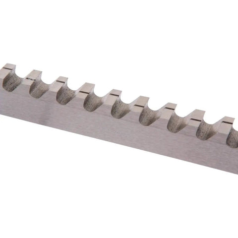 Close-up of Three Eighths Inch Type C HSS Keyway Broach With Two Shims for Precision Milling and Gear Keyway Cutting