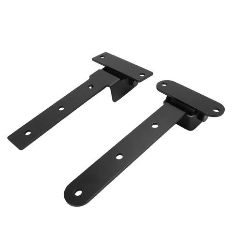 Hella Tough Heavy Duty Strap Gate Hinges Supporting 900 Pounds Heavy Gauge Stainless Steel Farm Entrance Brackets Zero Sag Design for outdoor use.