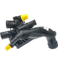 Top Notch Cooling System Pump And Coolant Thermostat Hose with yellow connectors, designed for Peugeot 207, 308, Citroen C4, DS models.