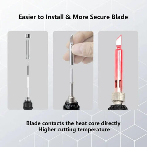 Afantti Electric Hot Knife Plastic Cutter Heated Foam Cutting Tool With Adjustable Temperature Range Up To 500C blade installation guide