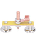 Heavy Duty Magnetic Welding Clamp With 300 Amp Copper Tail And Strong Suction Base, detailed view of dual head design.
